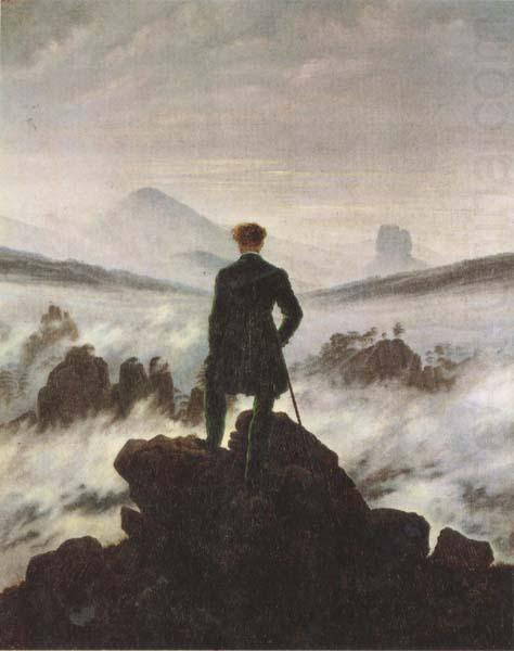 Wanderer Watching a Sea of Fog (mk45), Caspar David Friedrich